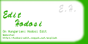 edit hodosi business card